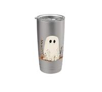 Scandinavian Folk Art Halloween Ghost Boho Fall Womens Top Stainless Steel Insulated Tumbler
