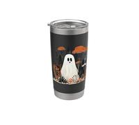 Scandinavian Folk Art Halloween Ghost Boho Fall Womens Top Stainless Steel Insulated Tumbler