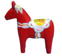 Scandinavian Folk Art, Handcrafted Dala Horse Figurines for Home Decoration