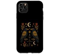 Scandinavian Folk Art Ravens Botanical Floral Case for iPhone 11 Pro Max