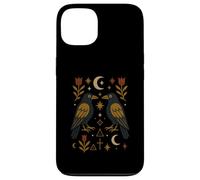 Scandinavian Folk Art Ravens Botanical Floral Case for iPhone 13