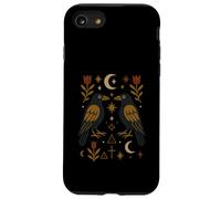 Scandinavian Folk Art Ravens Botanical Floral Case for iPhone SE (2020) / 7 / 8