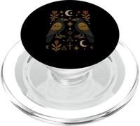 Scandinavian Folk Art Ravens Botanical Floral PopSockets PopGrip for MagSafe