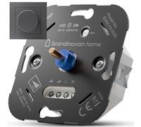 Scandinavian home Dimmer for LED Bulbs 3-300 W / VA - Universal LED Dimmer Switch with Phase Control - Standard Size 55 - Flush-Mounted LED Dimmer 230 V Dimmer Switch Rotary Dimmer - Aperture