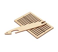 Scandinavian-Inspired Rigid-Heddle Backstrap Kit with 17+ Thread Capacity Inkle Stick Saami Double-Holed Heddles & Counterweight Comb