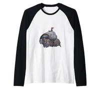 Scandinavian Julbocken Yule Goat After John Bauer Raglan Baseball Tee