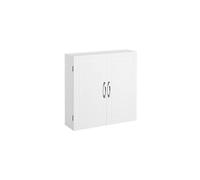 Scandinavian Matte White Bathroom Vanity Cabinet, 2 Shelves