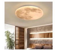 Scandinavian Moon Ceiling Light with Dimmable LED Compatible with Living Room, Bedroom and Dining Room, Chandelier(38cm)