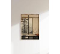 Scandinavian Neutral Wall Art, Wabi Sabi Spa Art Print Poster, Aesthetic Painting Minimalist Modern Japanese Decor 60x80cm framework