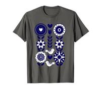 Scandinavian Nordic Hygge Floral Patterned Graphic T-Shirt