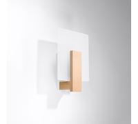 Scandinavian Nordic Wall Light Fixture LAPPO Wood Glass Minimalist Design E14