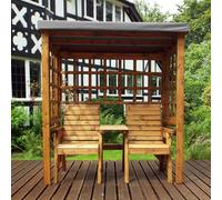 Henley Garden Tete a Tete by Charles Taylor - 2 Seats Grey Cushions