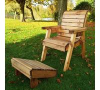 Charles Taylor Deluxe Angled Lounger with Footstool, none