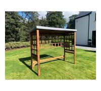 Scandinavian Redwood Garden BBQ Shelter by Charles Taylor Grey