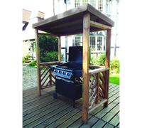 Scandinavian Redwood Garden BBQ Shelter by Charles Taylor Grey