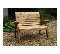 Scandinavian Redwood Garden Bench by Charles Taylor - 2 Seats
