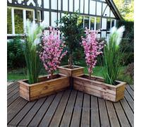 Charles Taylor Corner Planter Set Charles Taylor Trading Brown One Size