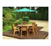 Six Seater Circular Table Set Charles Taylor Trading Brown One Size