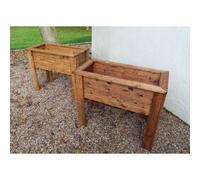 Scandinavian Redwood Garden Planter Trellis Set by Charles Taylor
