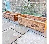 Scandinavian Redwood Garden Planter Set by Charles Taylor