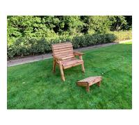 Scandinavian Redwood Garden Relaxer Chair & Footstool Set by Charles Taylor