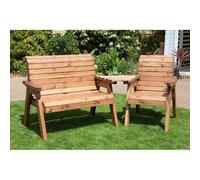 Scandinavian Redwood Garden Tete a Tete by Charles Taylor - 3 Seats
