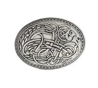 Scandinavian Shield Brooches Wolf Totems Lapel Pin Clothes Fasteners for Shawl Scarf Pin Fashionable Lapel Pin Jewelry