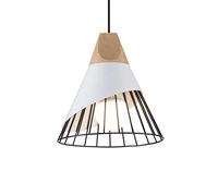 Scandinavian Simple Hanging Lights Triangle Retro Pendant Lights Black Single Head Chaner Modern Metal Cage Suspensiom Lamp for Fast Food Restaurants Office Light Bar Coffee
