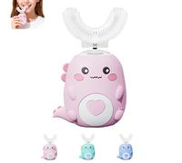 Scandinavian Smiles Kids Toothbrush, U-Shaped 360º Ultrasonic Toothbrush, Three Adjustable Cleaning Modes, Rechargeable,Cleans All Teeth at Once in Just 60S (Pink,2-6years)