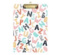 Scandinavian Style Alphabet clipboard padfolio Women Hard Board for Teacher Portfolio clipboard Size 9 x 12