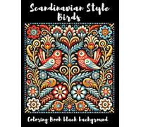 Scandinavian Style Birds: Coloring Book for All Ages - Black Background (Malbücher)