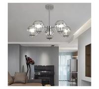 Scandinavian Style for Living Room Bedroom Kitchen Nordic Ceiling Pendant Lamp Silver Chrome Glass LED Light Fixtures