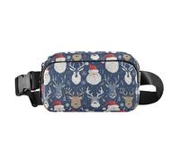 Scandinavian Style Santa Clause Safari Christmas Fashion Crossbody Bag Waist Packs for Women Men Large Capacity Bum Belt Bag with Adjustable Strap for Travel Shopping Running, Scandinavian style santa