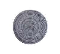 Scandinavian Style Woven Round Cotton Yarn Non-Slip Placemats - Multiple (Coasters/Bowl Mats/Heat Insulating Mats) for Western Restaurant/Home Use (30cm(45g),black)