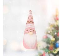 Scandinavian Tomte Decoration Knitted For Elf Doll Hanging | Christmas Ornament for Xmas Tree Party Home Decor Festive Gnome Pendant Red Pink White Green Gray Series Holiday (Pink A)