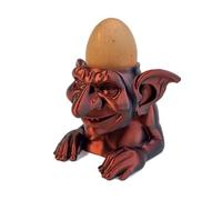Scandinavian Troll Egg Cup Holder Funny Nordic Folklore Egg Cups for Breakfast Table Unique Easter Decoration & Kitchen Decor Ornament Novelty Egg Tray Display Red & Black