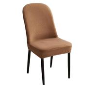 Scandinavian Velvet Elastic Chair Cover, Curved Backrest, Soft & Comfortable, Anti-Slip, Washable, Scratch-Resistant, Wrinkle-Free, Camel Color, 1 Piece