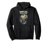 Scandinavian Viking Nordic Soul Viking Heart Pullover Hoodie