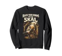 Scandinavian Viking Raise Your Horns And Say Skal Sweatshirt