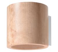 Wall Lamp Natural Wood Round Tube Cylinder 12x10x10 cm Slim Boho Up/Down G9 LED [EEK: A+++]