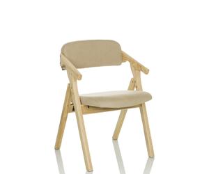 SCANDIO - Folding chair Beige