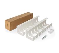 Scanfield Black Cable Tidy, All-In-One Electrical Cable Trunking, Self Adhesive Installation, Set of 4 Wire Tidy Cable Covers, Wire Cover Cable Management Kit, Modular Wire Trunking Fits 10 Cables