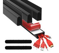 Scanfield Set of 2 Cable Tidy Under Desk Cable Management, Under Desk Cable Management Tray, Maximises Airflow, Sturdy & Spacious Cable Tray Wire Organiser, Easy To Install, Modular Cable Rack Storage