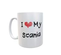 Scania Mug Gift - I Love Heart My - Novelty Cute Truck Lorry Driver Ceramic Cup