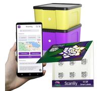 Scanlily Smart QR Label System for Inventory and Organization (90 White 2cm Diameter Stickers)