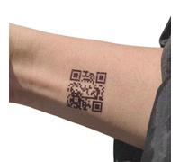 Scannable confession QR code tattoo stickers, fresh and girly cartoon stickers(Happy Birthday)