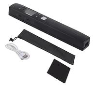 Scanner Portable Document Scanner, A4 Size 300 600 1050DPI Monochromatic Color Mode Document Scanner for Photo Script Document (Black)