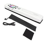 Scanner Portable Document Scanner, A4 Size 300 600 1050DPI Monochromatic Color Mode Document Scanner for Photo Script Document (White)
