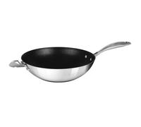 Scanpan HaptIQ 12 1/2 inch Stainless Steel-Aluminum Nonstick Wok - Compatible with All Cooktops, Induction Ready, Metal Utensil Safe, Oven Safe to 500°F, Dishwasher Safe