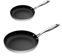 Scanpan - CTX 20cm And 26cm Frying Pans New Boxed Induction Compatible - Black/Silver